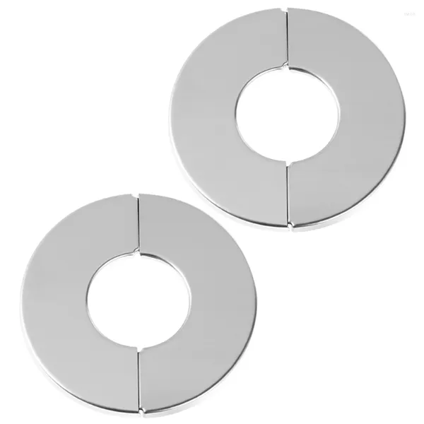 Torneiras de cozinha 2 Pcs Aço Inoxidável Tampa Decorativa Slap Hole Cap Chuveiro Parede Flange Pipe Punch Escutcheon Plate Covers