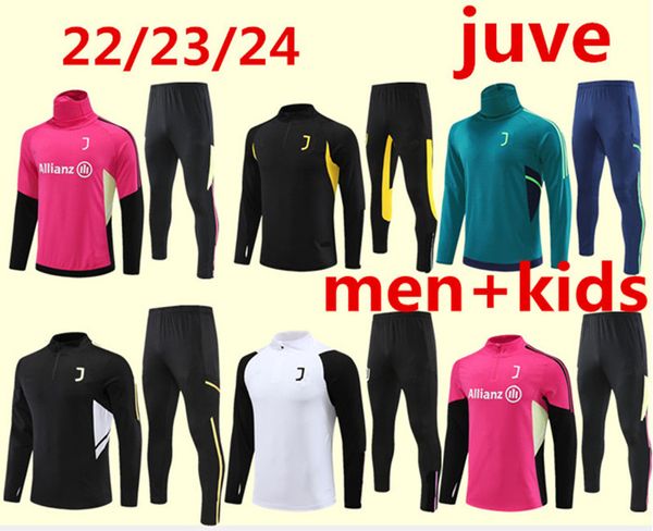 Мужской детский футбольный спортивный костюм, комплект джерси 22 23, мужской тренировочный костюм Juve, футбольные спортивные костюмы, Survetement Foot Chandal, футбольная куртка для бега