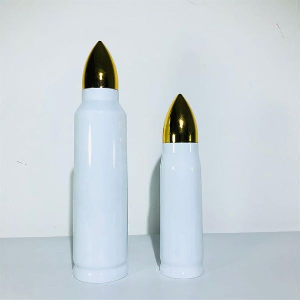 Entrepôt américain 17oz 34oz Sublimation Bullet Cup Rockets Gobelets en acier inoxydable Creative Fiole à vide Thermos Double paroi Insulat215p