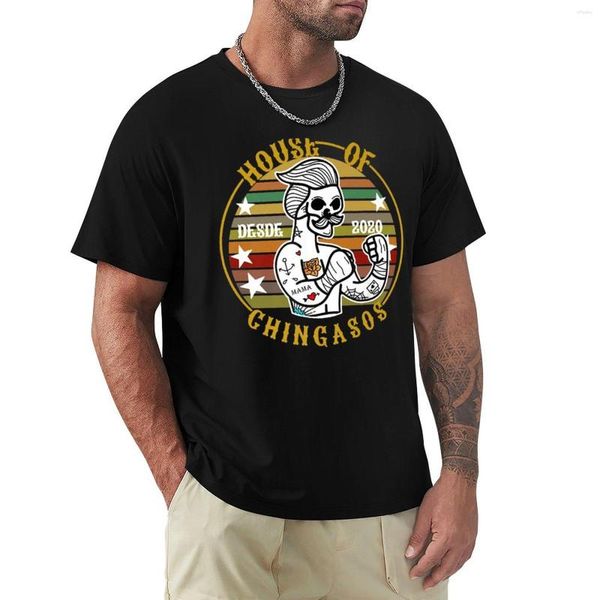 Polo da uomo Vintage House Of Desde Chingasos 2023 Divertente Boxing Tattoo T Shirt Regalo per gli appassionati di uomini e donne Halloween Than T-shirt