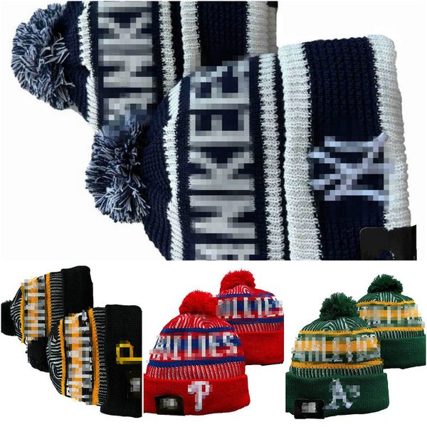 New York Beanie NY Beanies North American Baseball Team Side Patch Winter Wool Sport Knit Hat Skull Caps A8