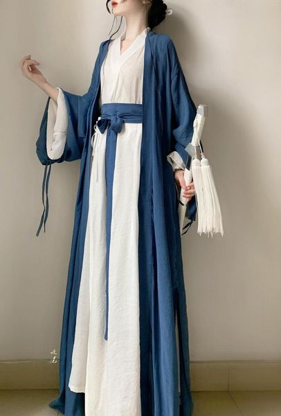 Ethnische Kleidung Frauen Hanfu Vintage Mode Yukata Mit Gürtel Neuheit Abendkleid Kleid Asien Cosplay Kostüm Leistung Robe