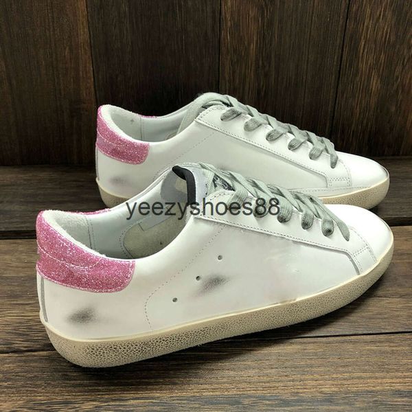 Golden Goosee Golden Super Star Sneakers Sapatos de moda feminino Senhoria Itália Classic White Do Old Dirty Designer Man Sapato Casual