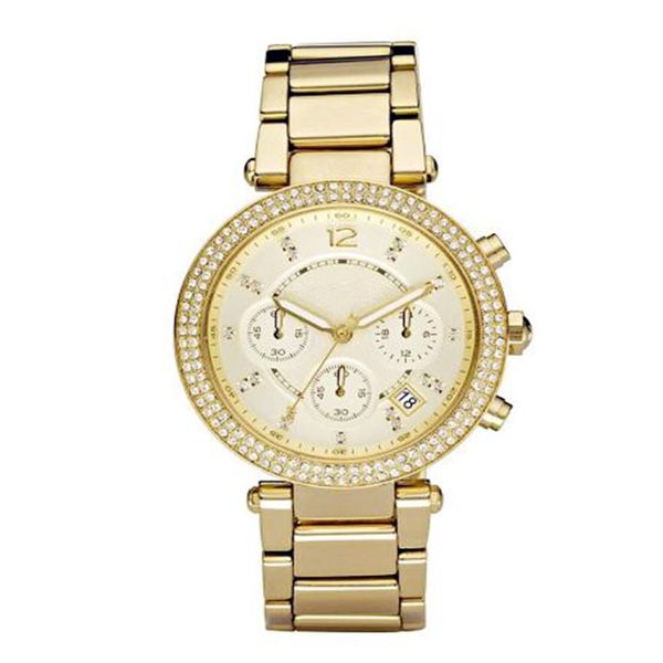 Dupla fileira diamante incrustação dial moda feminina luxo ouro rosa relógios de quartzo casual relojes mujer mulher masculino quartzo wa285y
