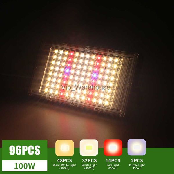 Grow Lights Phytolamp per piante Luce 100W Led Grow Light Phyto Lampada a spettro completo Lampada idroponica Serra Sementi di fiori AC220-240V YQ230926