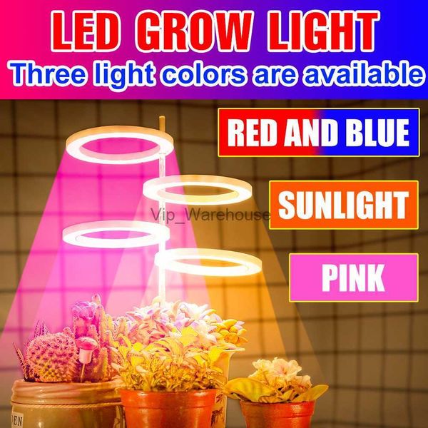 Luzes de crescimento LED Planta Luz Full Spectrum Phyto Grow Lamp 5V LED Phyto Bulb 1 2 3 4 Head LED Hydroponic Growth Planting Light Lâmpada regulável YQ230926