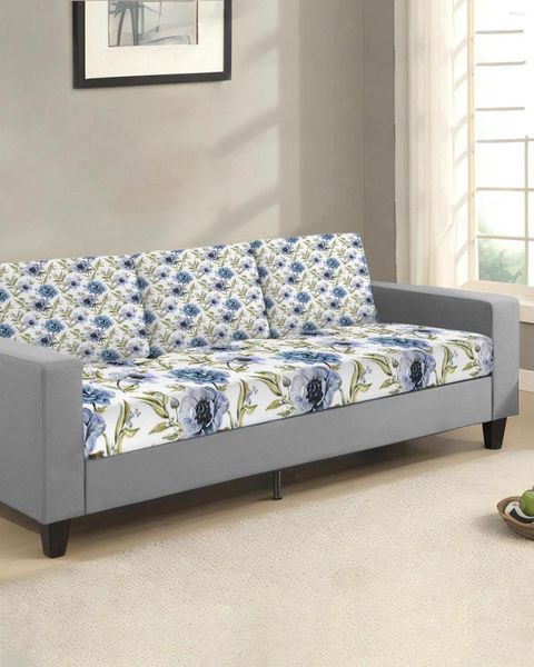Sandalye alan tarzı çiçekler şakayık kanepe yastık kapağı mobilya koruyucusu streç yıkanabilir çıkarılabilir elastik slipcovers