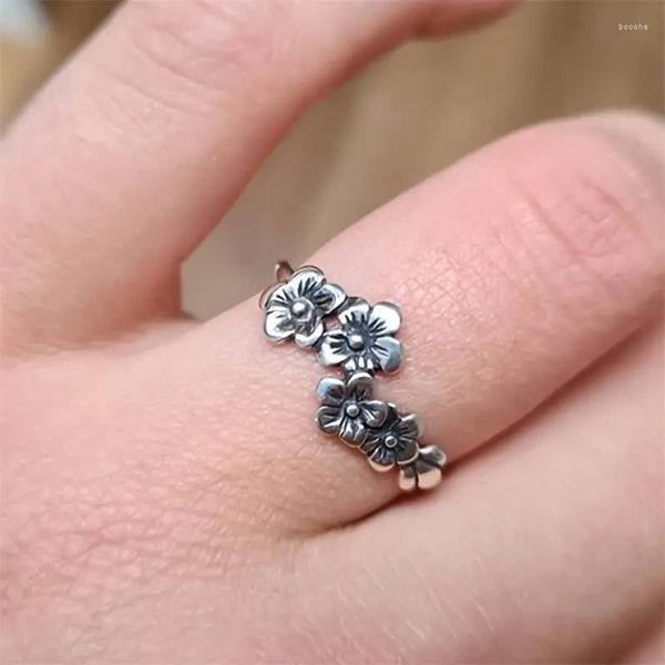 Eheringe CAOSHI Ausgefallener Blumenring für Damen, zarter Fingerschmuck, zurückhaltend, anmutig, für den täglichen Gebrauch, elegantes weibliches schickes Zubehör