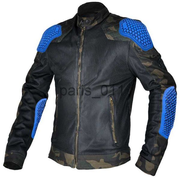 Andere Bekleidung Camo Sommerjacke Motorradjacke Bruchsichere Offroad-Jacke Hemd Rennanzug Mantel mit Ellbogen- und Rückenschutz x0926