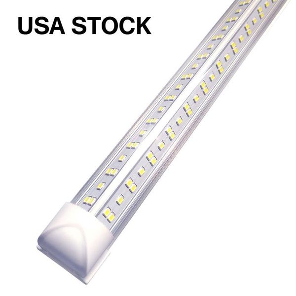 25PCS Tubi 8Ft Led Luci del negozio 8 piedi Dispositivo di illuminazione per porta di raffreddamento zer Tube 2 Fila 100W 10000 lm Tubi fluorescenti a forma di V 282a