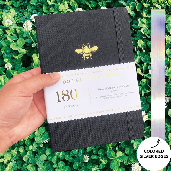 Notepads Honeybee A5 Dot Grid Notebook Watercolor Diário Pontilhado 180gsm Bambu Papel Interno Impermeável Tecido Hardcover 230926