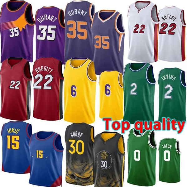 Maglie da basket Jimmy Butler Kevin Durant Embiid Jokic Booker Ja Morant Kyrie Irving Luka Doncic Donovan Mitchell Harden Jayson Tatum Stephen Curry 2324