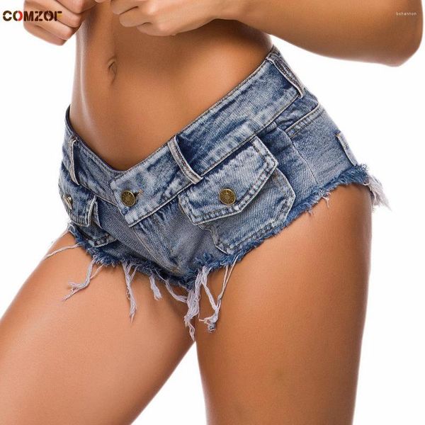 Pantaloncini da donna Arrivo Donna Denim Foro Vita bassa Night Club Pole Dance Sexy 2023 Jeans estivi Vetement Femme