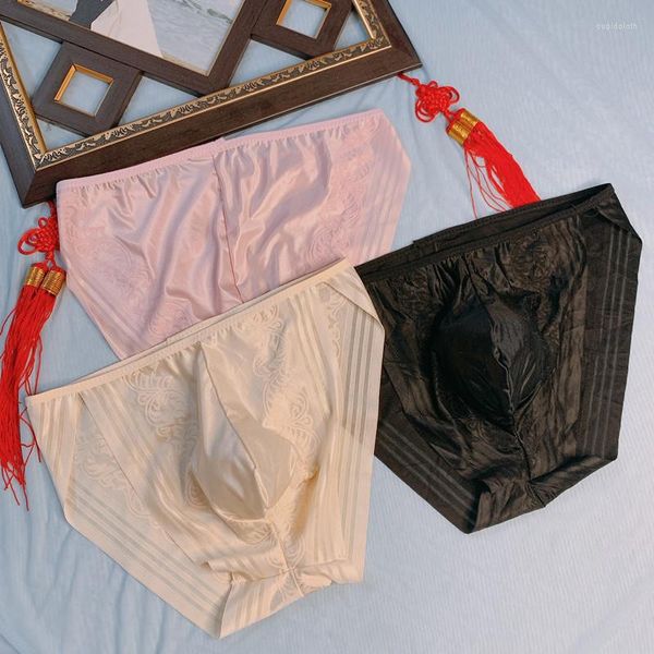 Cuecas masculinas sexy cueca masculina bolsa ver através confortável malha transparente tentação tanga boxer curto gay calcinha