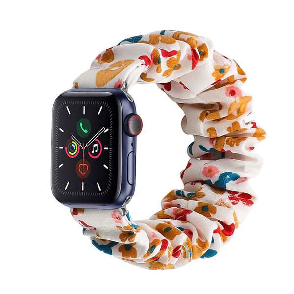 Para apple watch band 876543se pulseira de relógio de náilon faixa de cabelo intestino grosso elástico iwatch cinta 38/41/42/42/44/45/49mm código tamanho s/l