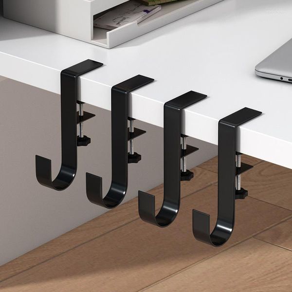 Haken 1/2 Stück verstellbarer Schreibtischkantenhaken ohne Stanzen, Büro-Desktop-Hängetasche, Studenten-Rucksack-Aufbewahrung