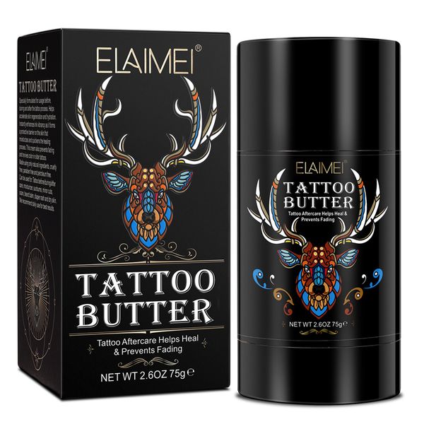 Tattoo Aftercare Butter Balm 2,6 Unzen Tattoo Feuchtigkeitscreme Heilender Aufheller zur Farbverbesserung Natürliche Bio-Tattoo-Creme