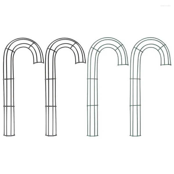 Dekorative Blumen 4 Stück Blumendekor Krücke Kranz Reifen Metall Blumenrahmen Kreuz Girlande Zubehör Rohrform Eisen DIY Rack Unterstützung