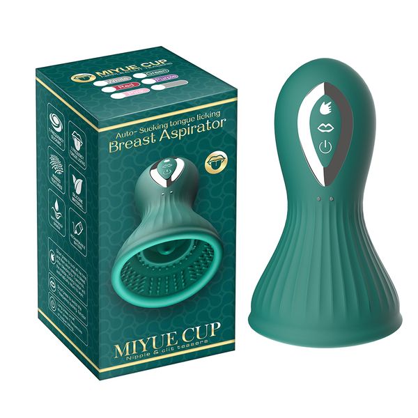 Giocattoli per adulti Giocattolo del sesso per capezzoli per donne Ventosa per clitoride con vibratore per aspirazione della lingua 7 modalità di vibrazione di suzione M_voghion.com