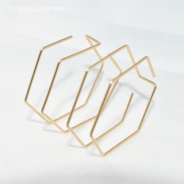 Orecchini a cerchio Gioielli fatti a mano minimalisti Gold Filled 925 Argento Brincos Orecchini Oorbellen Pendientes per le donne