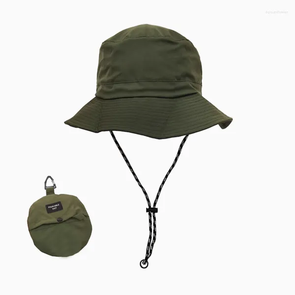 Berets Estilo À Prova D 'Água Pescador Chapéu Mulheres Verão Sol Proteção Anti-UV Camping Caminhadas Caps Homens Panamá Balde Ao Ar Livre