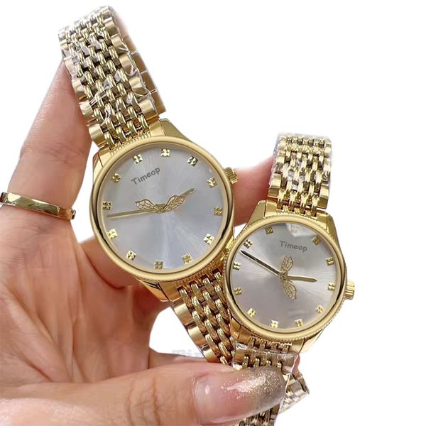 Moda Senhoras Relógio 36mm 29mm Mulheres Relógios Movimento de Quartzo Mens Relógio de Pulso Ouro Bee Tick Trabalhando Relógio Feminino Mulher Designer Relógios de Pulso