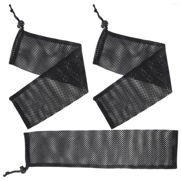 Outros suprimentos de pássaros 3 pcs saco de malha pássaros alimentador longo cordão selvagem comida finch sacos pendurados meias sacos de nylon