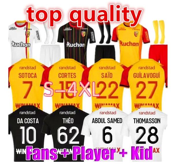 2023 24 RC Lens Home Away Third Maillot Fußballtrikots 2023 DA COSTA KAKUTA OPENDA 11 GANAGO SOTOCA FOFANA FORTES Fußballtrikots 2024 Kinder BUKSA CABOT666666