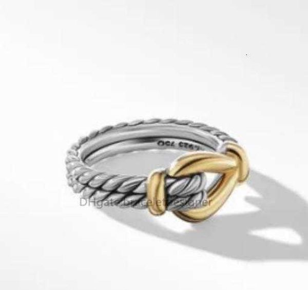 Designer per donna Anello di lusso gioielli firmati Scava fuori intrecciato X Gioielli di moda per anelli Croce Classico anello di rame Filo di fidanzamento Regalo di anniversario 6Q1M