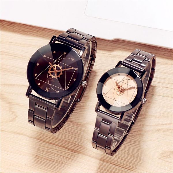 Amantes relógios para homem branco preto relógio masculino esporte vidro mineral quartzo acabamento fosco liga de aço pulseira casual moda hi343u