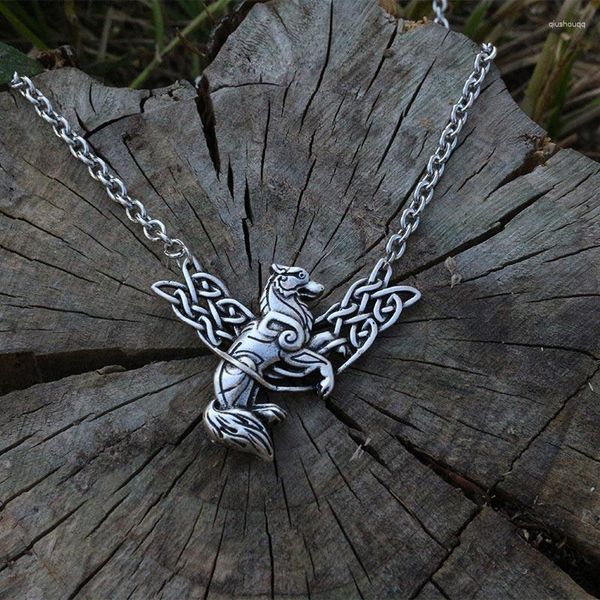 Colares Pingente Lanseis 1 PCS Viking Celt Lobo Homens Colar Pictish Animais Jóias Norse Fenrir Símbolo