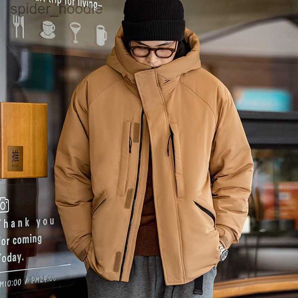 Herren Daunenparkas Maden Winter Weiße Ente Daunenjacke Herren Kapuzen Outdoor Dicker Mantel Winddicht American Casual Khaki Mäntel Leichter Parka 2024 L230926