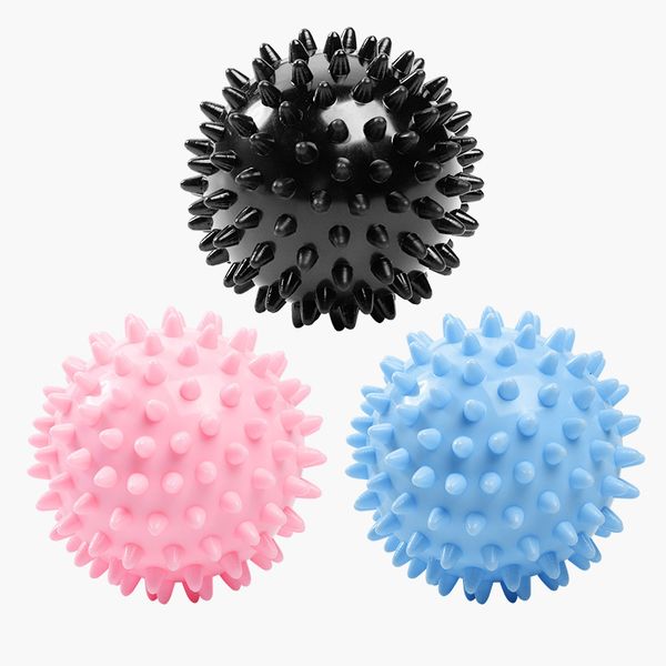 Yoga Blöcke PVC Spiky Massage Ball Triggerpunkt Sport Fitness Hand Fuß Schmerzlinderung Plantarfasziitis Reliever Igel 7,5 cm Bälle 230925