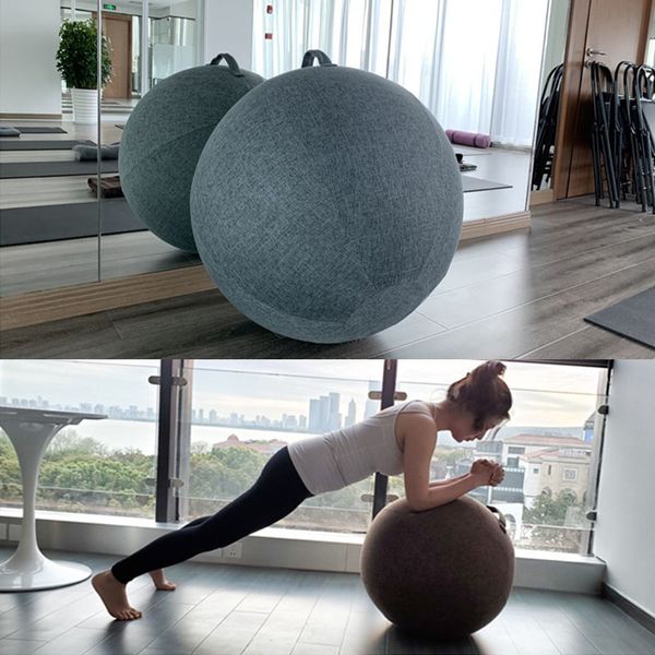 Bolas de yoga premium yoga bola capa protetora ginásio treino equilíbrio bola capa e anel inferior para yoga ginásio exercício fitness acessórios 230925