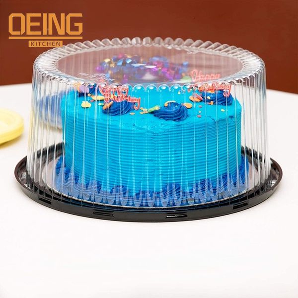 Outros suprimentos para festas de eventos 10pcs 8/6 polegadas caixa de bolo transparente caixas de bolo de plástico e embalagem transparente transparente cupcake muffin cúpula titular casos casamento 230926