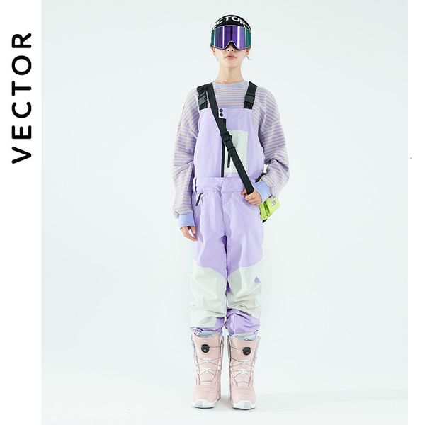 Skianzüge VECTOR Frauen verdickte Skihose abnehmbare zweiteilige einteilige Latzhose wasserdicht Winter warm und winddicht Outdoor-Sport Snowboard 230925