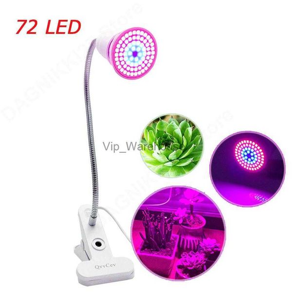 Grow Lights 72 LED Grow Light Lampada E27 led Illuminazione per piante in crescita Lampadina 5W supporto per clip da tavolo Per serra interna Fiore idroponico Veg V27 YQ230926