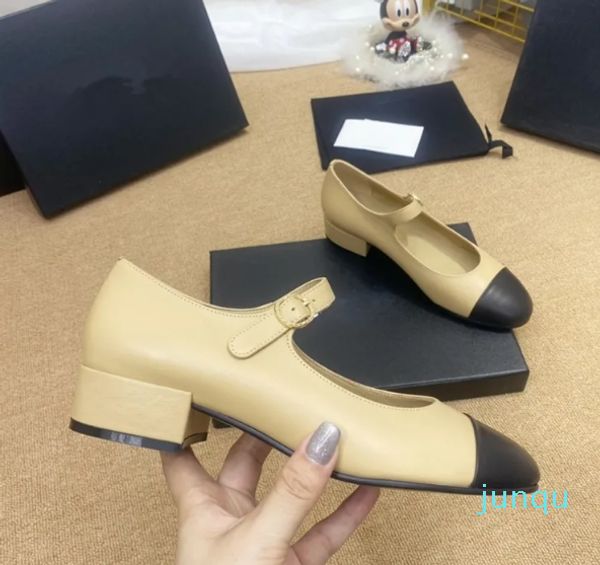 scarpe casual di alta qualità colore misto vera pelle moda donna cinturino con fibbia mocassini rotondi designer di lusso scarpa da festa femminile scarpa da passerella fattore di attrezzatura