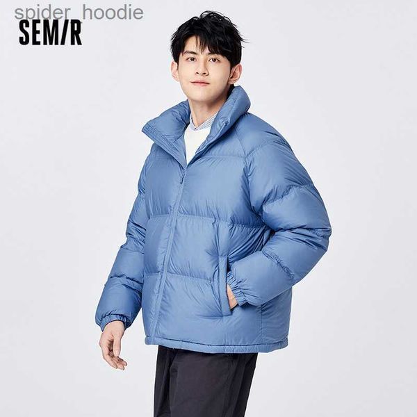 Herren Daunenparkas Semir Daunenjacke Herren 2022 Winter Neue Mode Wasserdichte leichte warme Kleidung Bequemer Stehkragen Dicke Brotjacke L230926