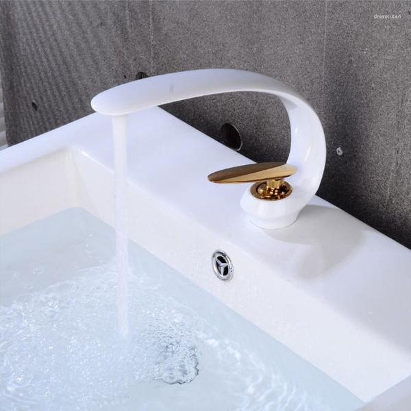 Rubinetti per lavabo bagno Rubinetto per lavabo Rubinetto monocomando e rubinetto per acqua fredda Rubinetti miscelatori Oro Nero