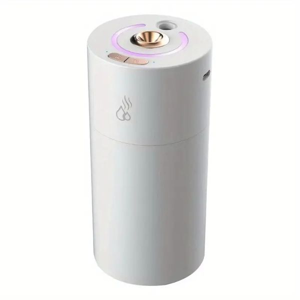 USB-Mini-Luftbefeuchter mit Ozon-Anionen-Luftreiniger – perfekt für Zuhause, Büro, Auto, Reisen und Hotel – Weiß und Rosa