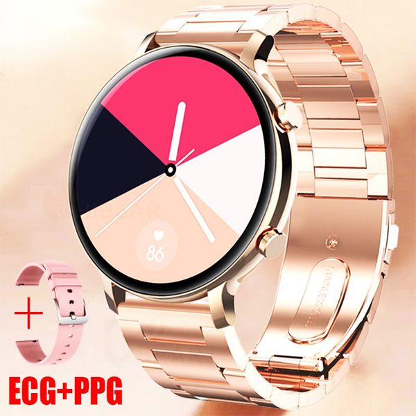 2023 nova chamada bluetooth relógio inteligente feminino ecg + ppg smartwatch moda esporte saúde senhoras relógio à prova dwaterproof água menina pulseiras