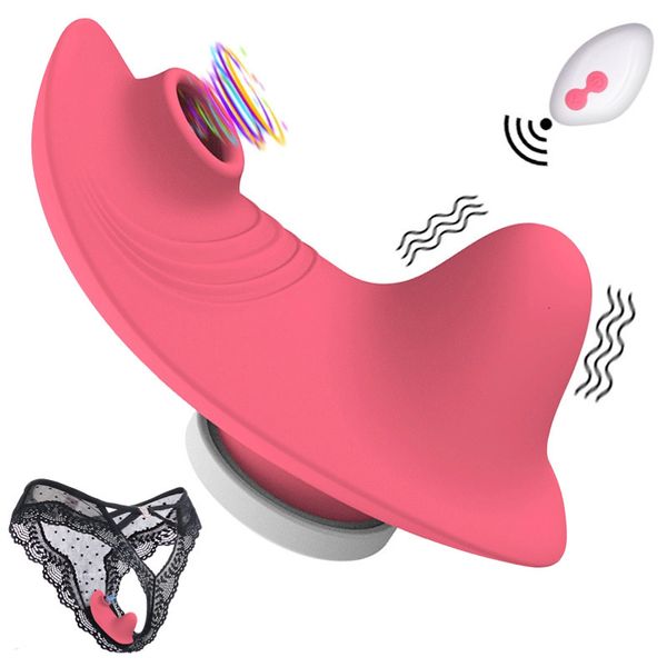 Vibratori Mini vibratore indossabile su mutandine sexy per le donne Ventosa per clitoride App Bluetooth Telecomando Vibro Adulti Giocattoli sessuali Stimolatore jgiu 230925