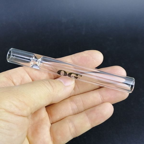 4 Zoll Glas One Hitter Pipe Glass Taster 100mm OG Dampfer Dampfer Stück Glas One-Hitter-Rohre Taster Clear Cigarettenhalter auf Lagerbestand