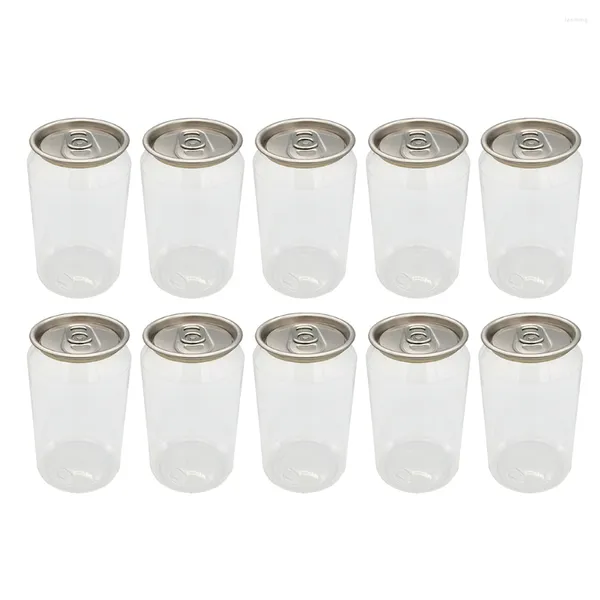 Set di stoviglie Contenitori per tè al latte da 10 pezzi Bottiglia per acqua trasparente Bottiglie per imballaggio per animali domestici