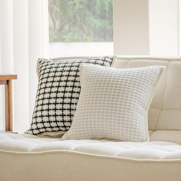 Travesseiro nórdico moderno simplicidade design capa 45x45 veludo jacquard luxo capas decorativas sala de estar sofá decoração de casa