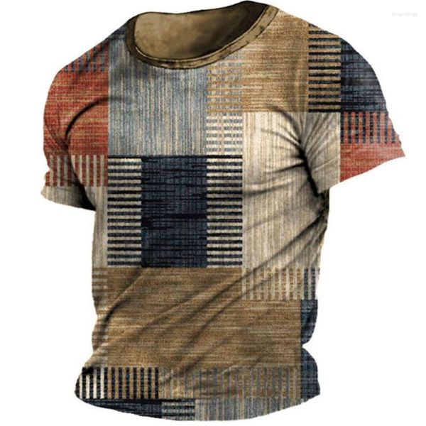 Camiseta masculina verão camisa gráfica para homens 3d crânio impresso streetwear vintage t-shirts oversized manga curta topos t