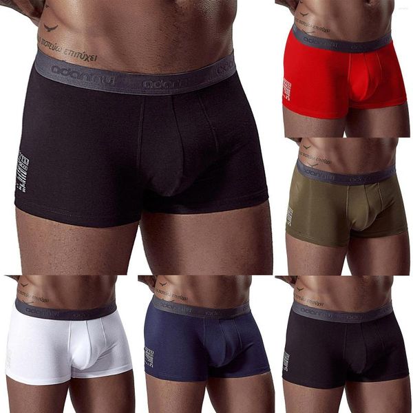 Mutande Intimo sexy per uomo Boxer da uomo gay in cotone solido francese Slip traspiranti Mutandine oversize morbide Cueca