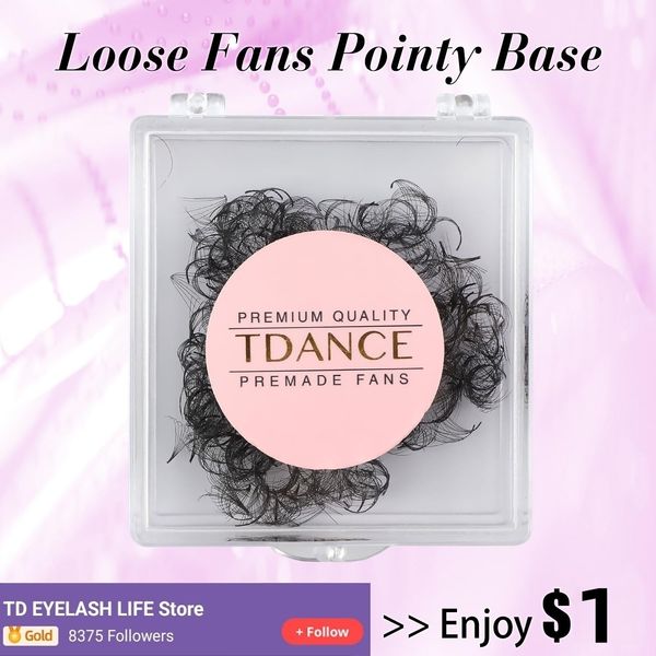 Накладные ресницы TDANCE 500 Fans Loose Fan Lashes Наращивание ресниц 5D 6D 8D 10D Острое основание Готовый средний стержень Острый тонкий русский VolumeLash 230926