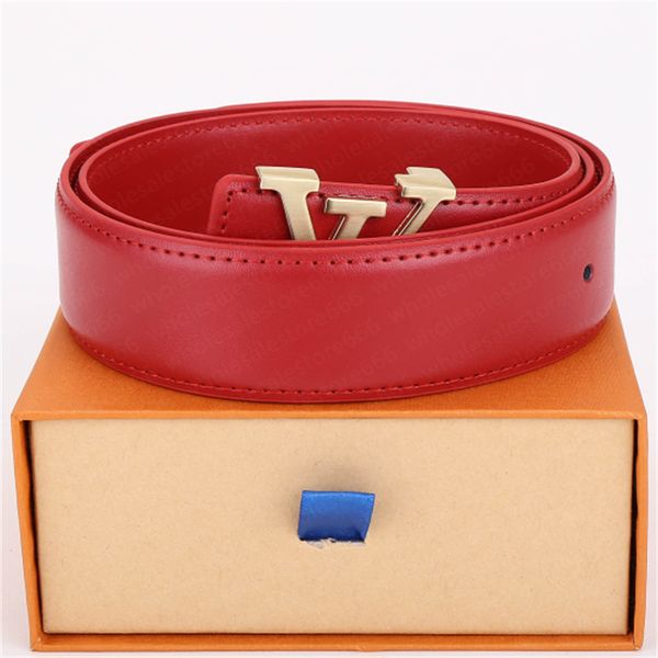 Belt de designer de moda masculino Luxúria de couro feminino 3,8 cm de largura caixa de presente 105-125cm